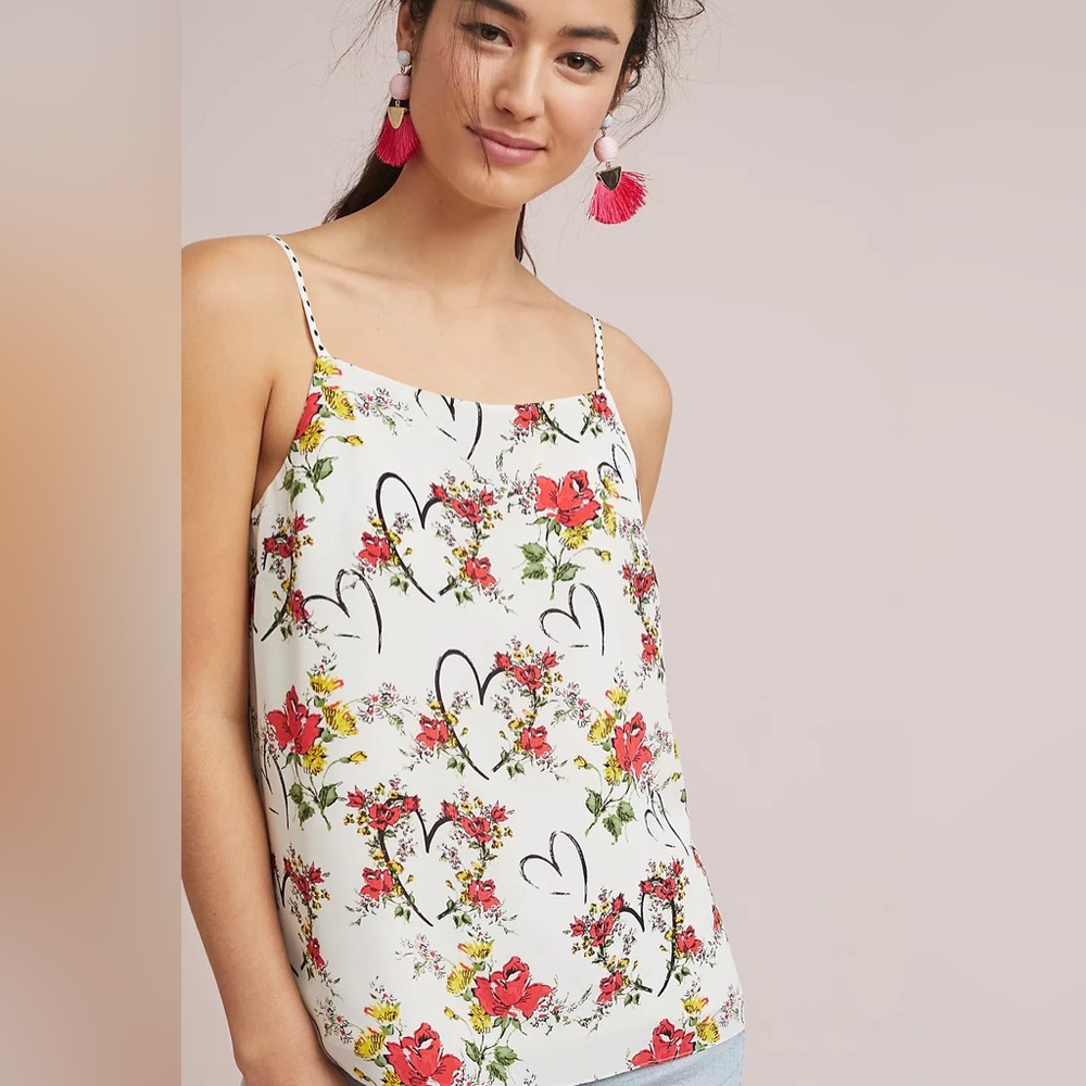 Anthropologie Maeve Beloved Silk Cami